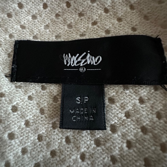 Mossimo Women's S Tan Zip Up Knit Cropped Long Sleeves Crew Neck Sweater Top - Picture 15 of 16